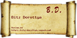 Bitz Dorottya névjegykártya